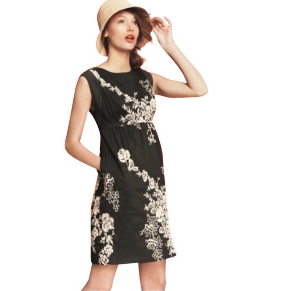 J. Crew ‘Mirabel’ Embroidered Floral Lined Dress